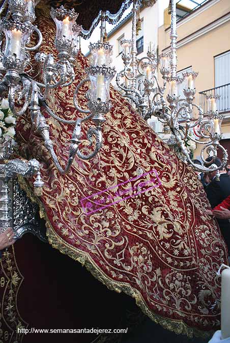 Manto de salida de María Santísima del Valle 