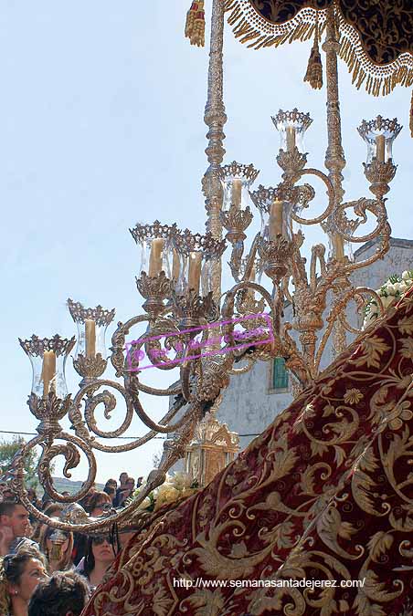 Candelabro de cola del paso de palio de María Santísima del Valle 