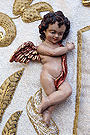 Angelito en el Estandarte de la Hermandad de Cristo Resucitado