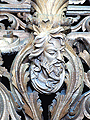 Detalle del frontal de la canastilla del paso de María Santísima del Consuelo antes de dorar