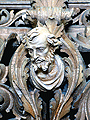 Detalle del frontal de la canastilla del paso de María Santísima del Consuelo antes de dorar