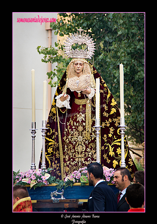 Traslado de María Santísima de las Mercedes al Centro de Mayores de la Granja con motivo de su festividad (23 de septiembre de 2012)