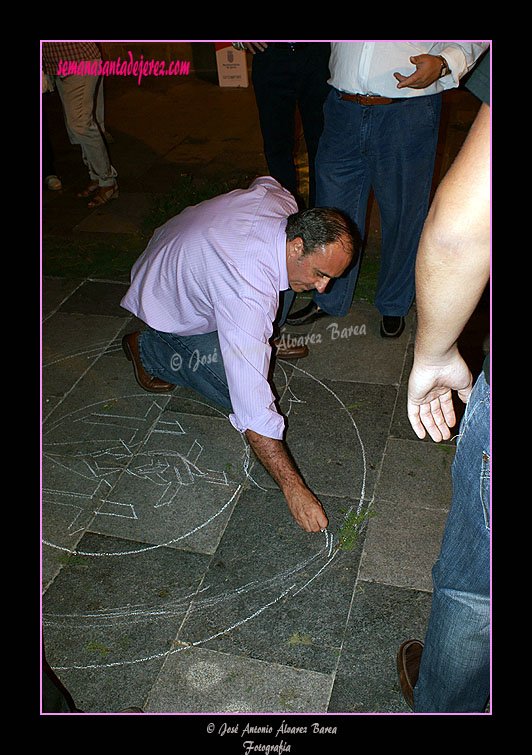 Montaje de alfombras para el Corpus Christi