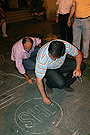 Montaje de alfombras para el Corpus