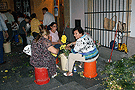 Montaje de alfombras para el Corpus