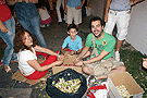 Montaje de alfombras para el Corpus