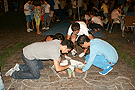 Montaje de alfombras para el Corpus