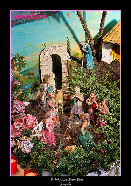 San José y la Virgen pidiendo posada - Belenes del Convento de los Padres Capuchinos 2011