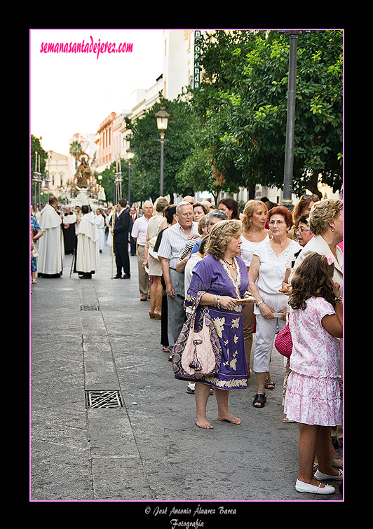 Acompañantes de la procesión de la Virgen del Carmen