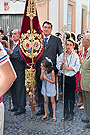 Estandarte de la Hermandad de la Lanzada en la procesión de la Virgen del Carmen