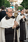Prior de la Basílica en la presidencia de la procesión de la Virgen del Carmen