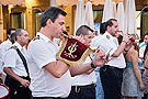 La Banda de Música del Maestro Tejera de Sevilla, acompañamiento musical del Paso de la Virgen del Carmen