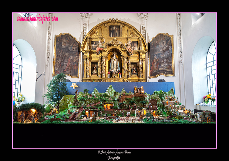 Belén monumental en la Capilla de la Inmaculada Concepción (Iglesia de Nuestra Señora del Carmen Extramuros - Valladolid)